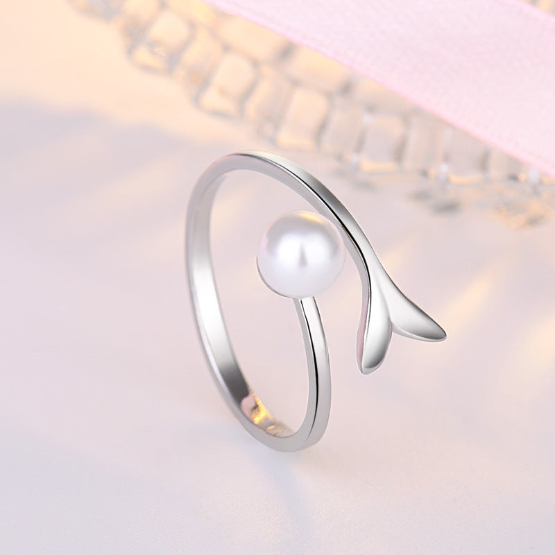 Damenring mit elegantem Perlenakzent und modernem Design Shop Nory