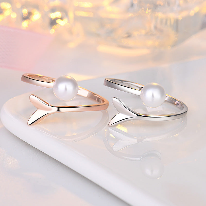 Damenring mit elegantem Perlenakzent und modernem Design Shop Nory