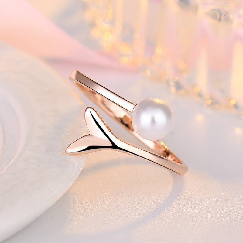 Damenring mit elegantem Perlenakzent und modernem Design Shop Nory