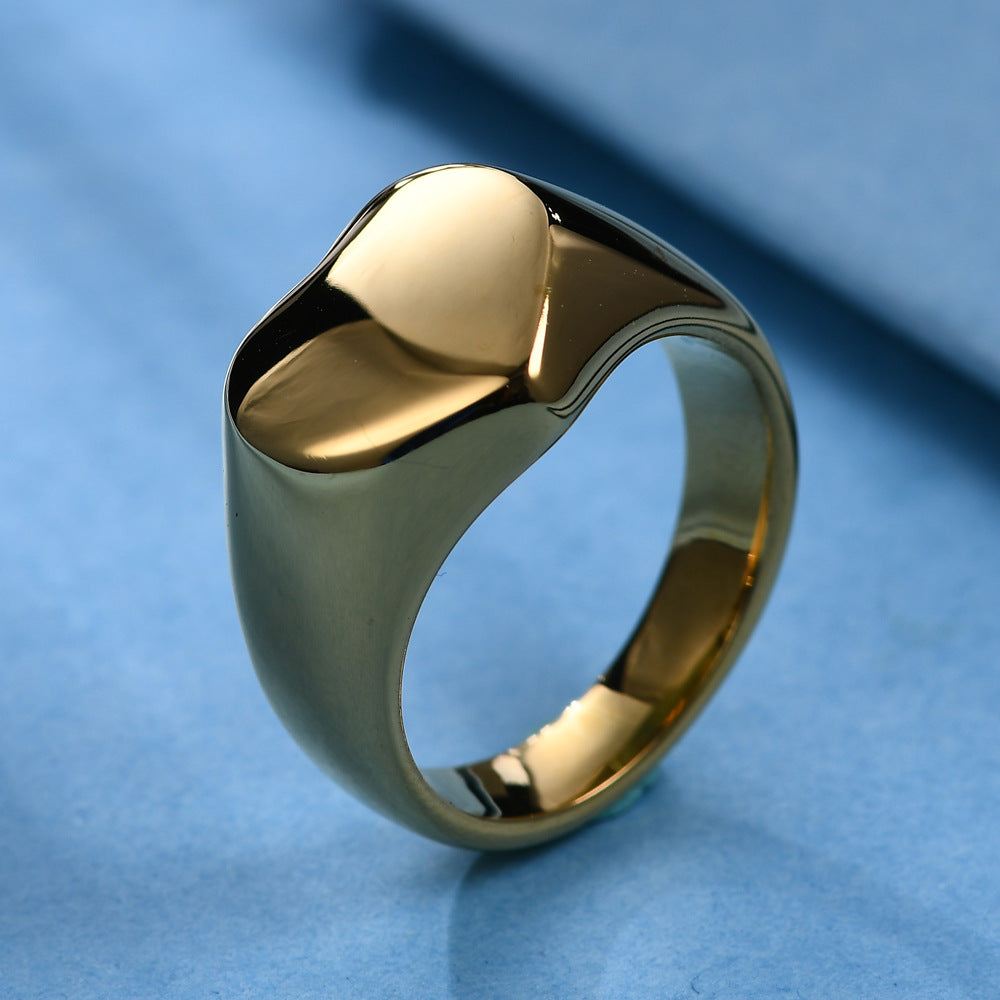 Damen Moderner Goldring mit geschwungenem Design Shop Nory