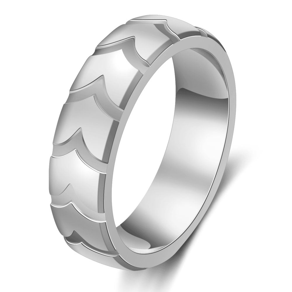 Herren Ring mit modernem Wellenmuster Shop Nory