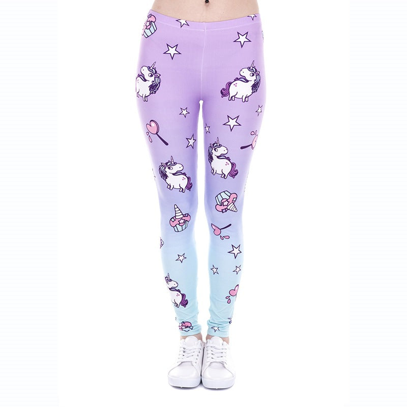 Damen Mandala-Ombre Leggings mit hohem Bund und formendem Stretch Shopy Nory