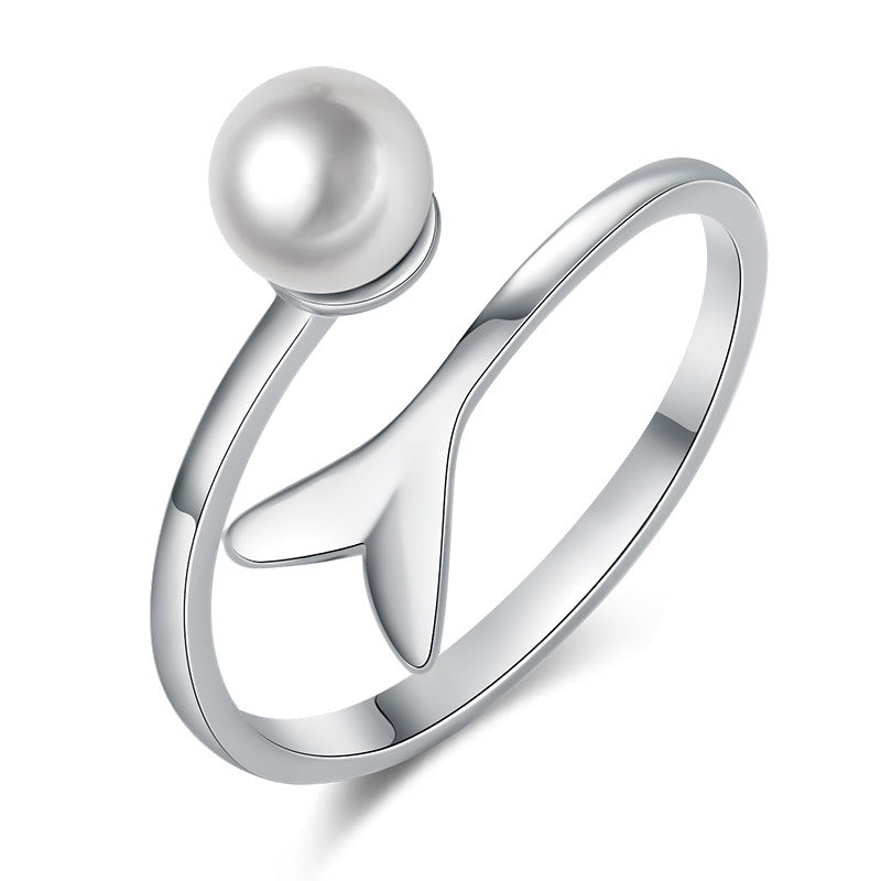 Damenring mit elegantem Perlenakzent und modernem Design Shop Nory
