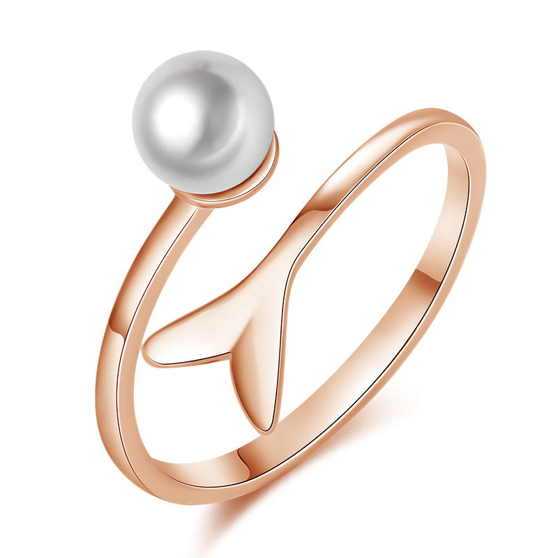 Damenring mit elegantem Perlenakzent und modernem Design Shop Nory