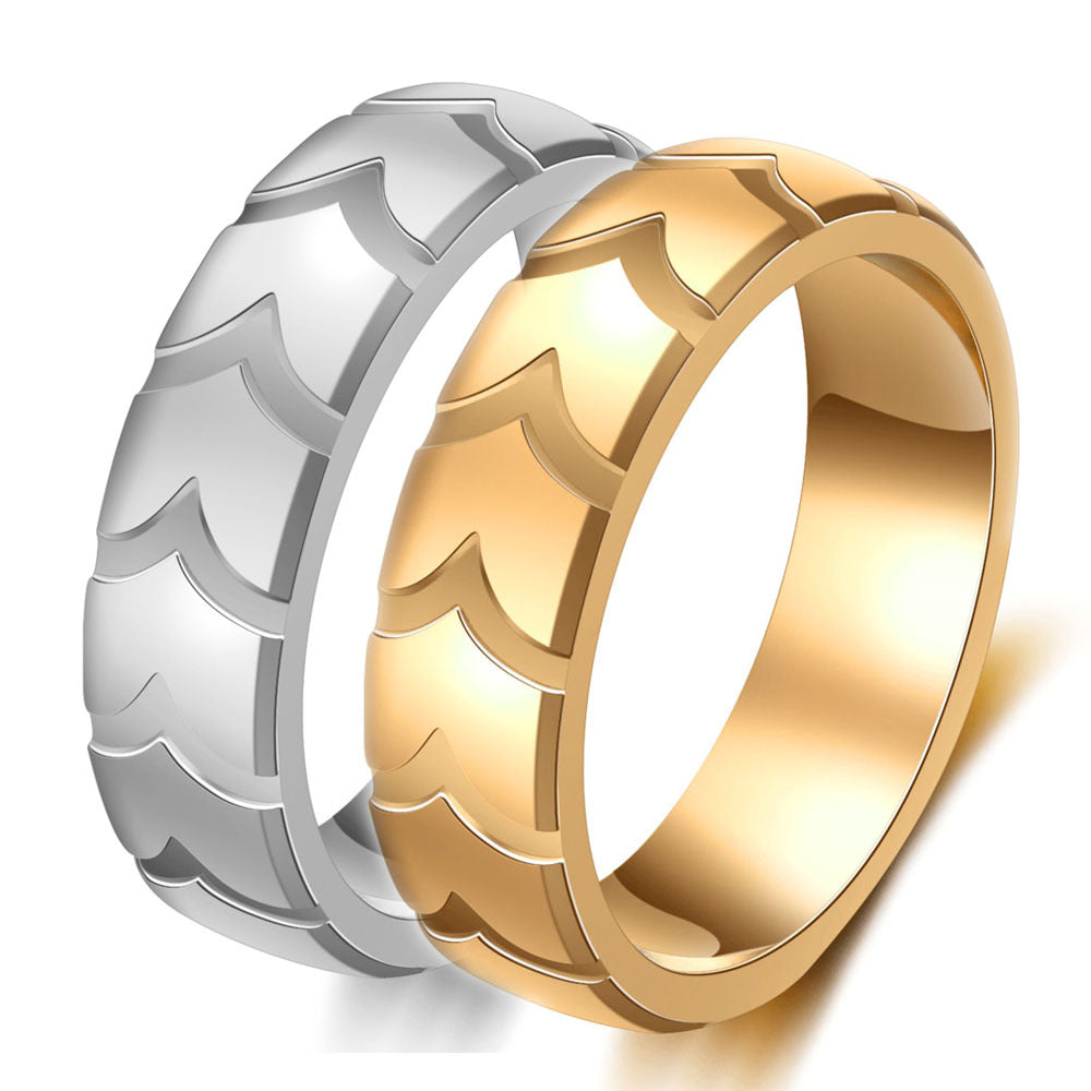 Herren Ring mit modernem Wellenmuster Shop Nory