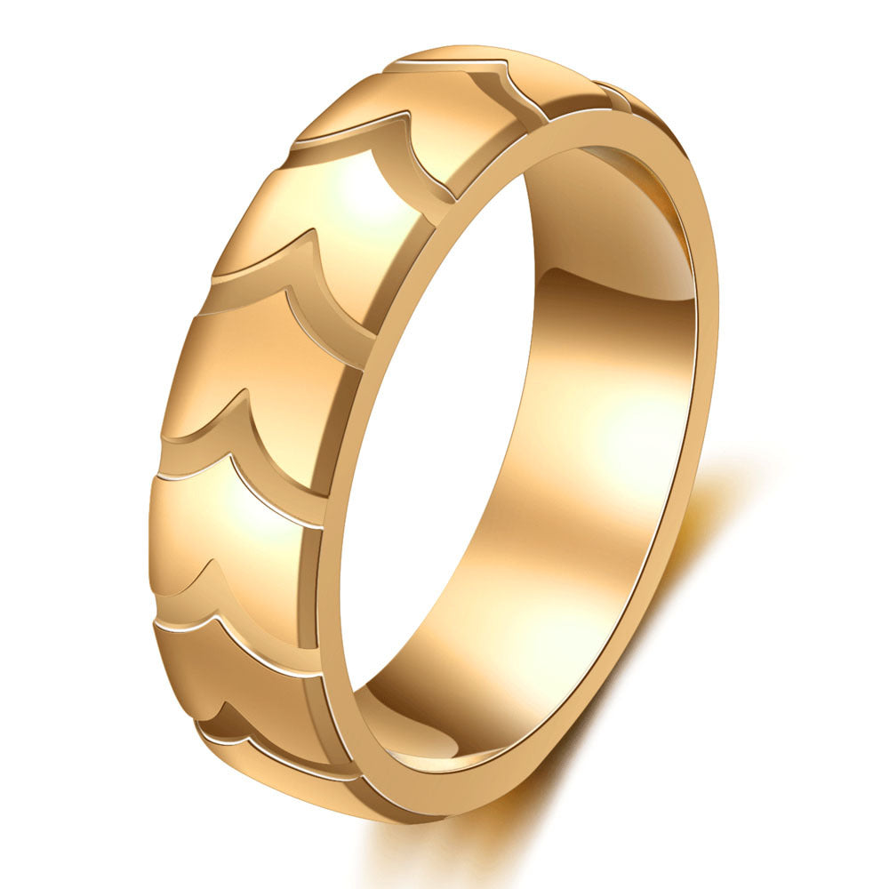Herren Ring mit modernem Wellenmuster Shop Nory