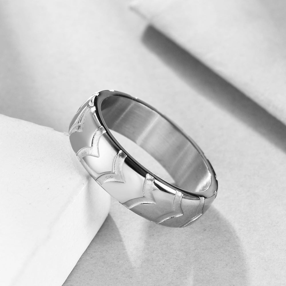 Herren Ring mit modernem Wellenmuster Shop Nory
