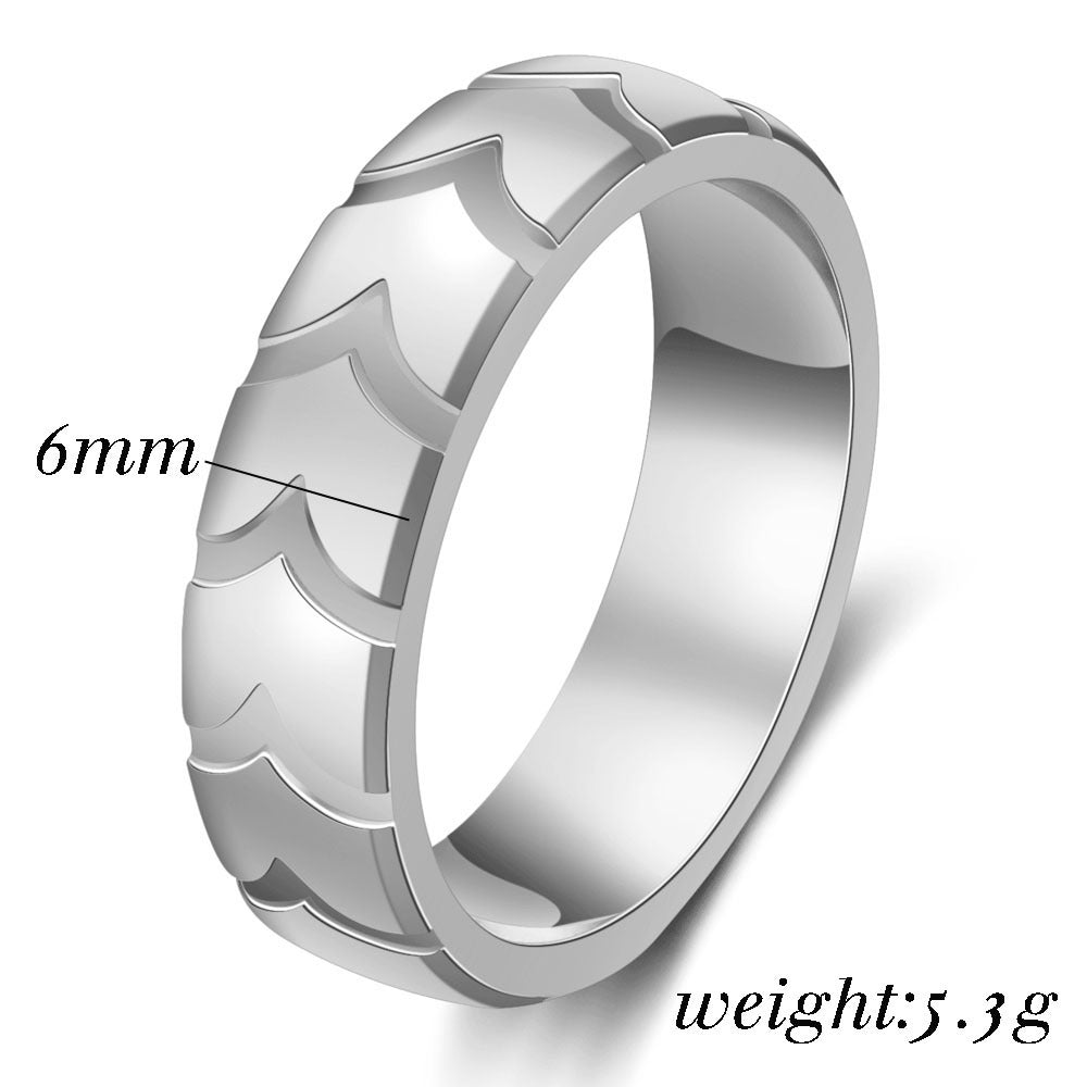 Herren Ring mit modernem Wellenmuster Shop Nory