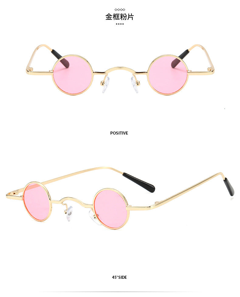 Retro Sonnenbrille mit Kleinem Runden Rahmen für Herren