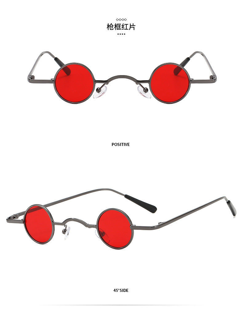 Retro Sonnenbrille mit Kleinem Runden Rahmen für Herren