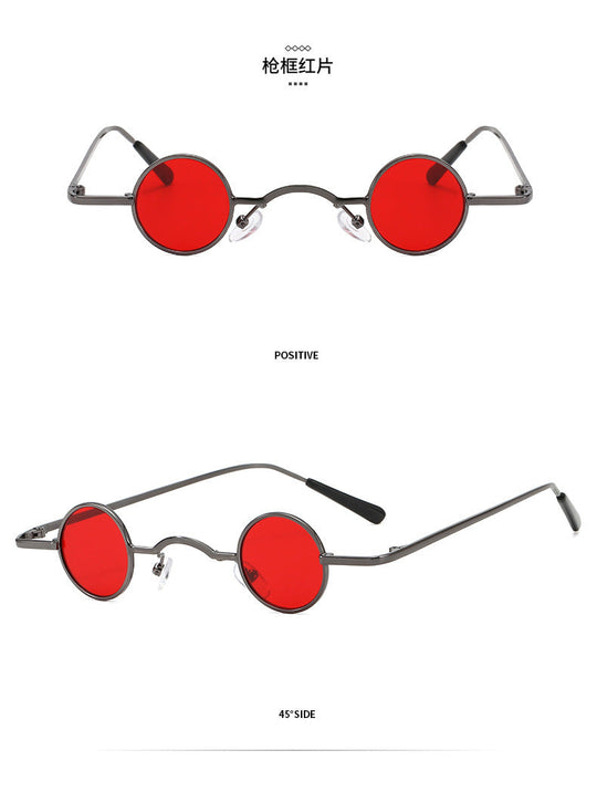 Retro Sonnenbrille mit Kleinem Runden Rahmen für Herren