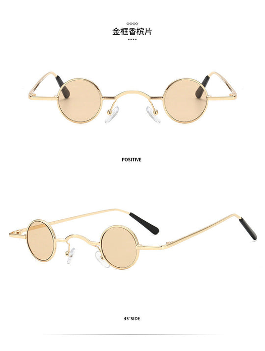 Retro Sonnenbrille mit Kleinem Runden Rahmen für Herren