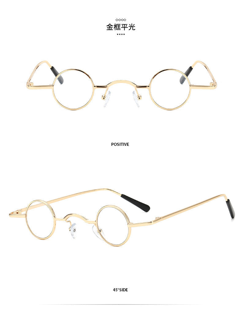 Retro Sonnenbrille mit Kleinem Runden Rahmen für Herren