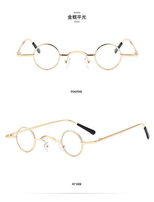 Retro Sonnenbrille mit Kleinem Runden Rahmen für Herren