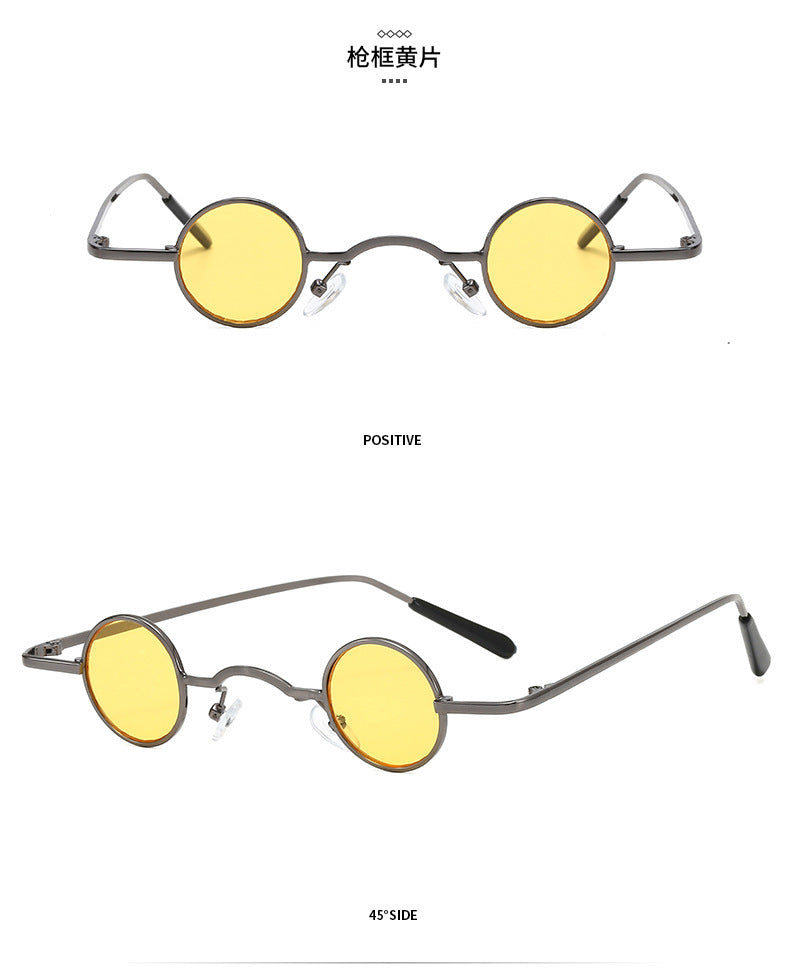 Retro Sonnenbrille mit Kleinem Runden Rahmen für Herren