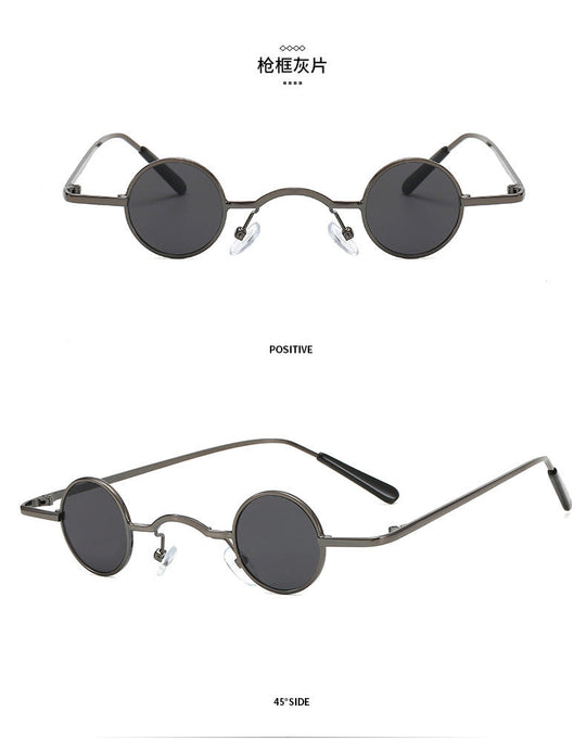 Retro Sonnenbrille mit Kleinem Runden Rahmen für Herren