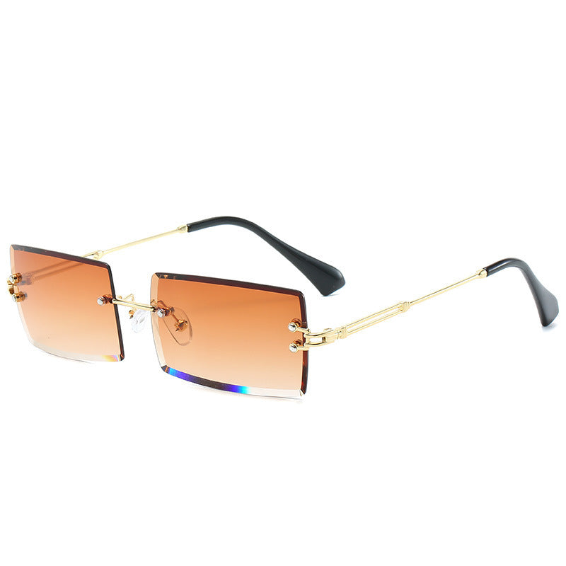 Modische Rechteckige Sonnenbrille Im Retro Stil