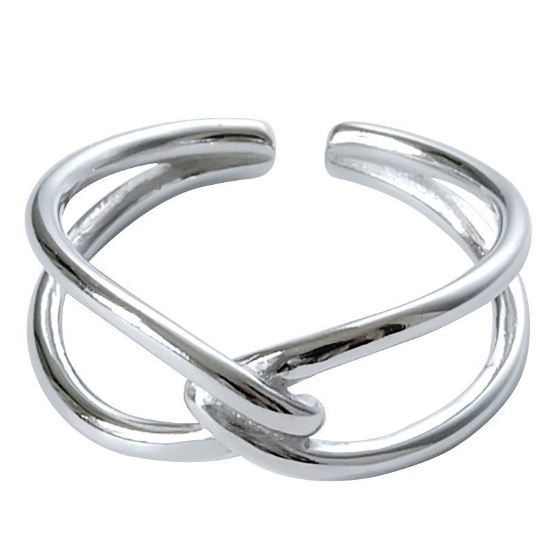 Damen offener Ring mit doppeltem Banddesign Shop Nory