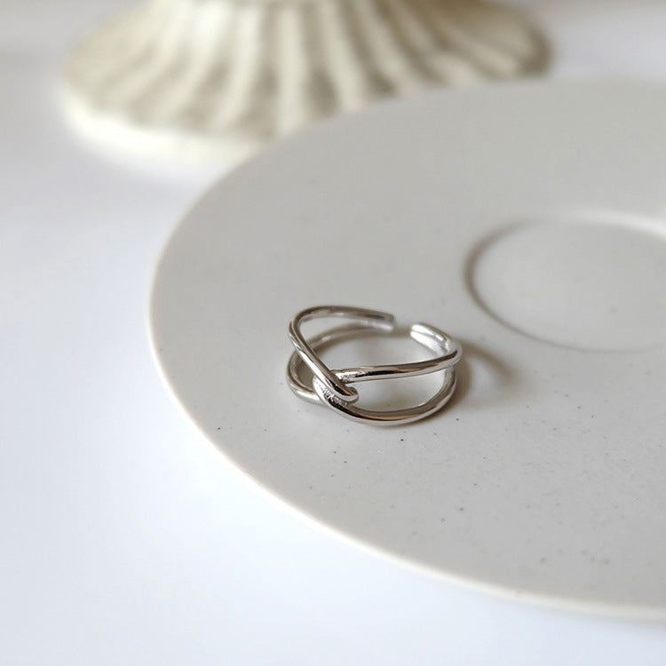 Damen offener Ring mit doppeltem Banddesign Shop Nory