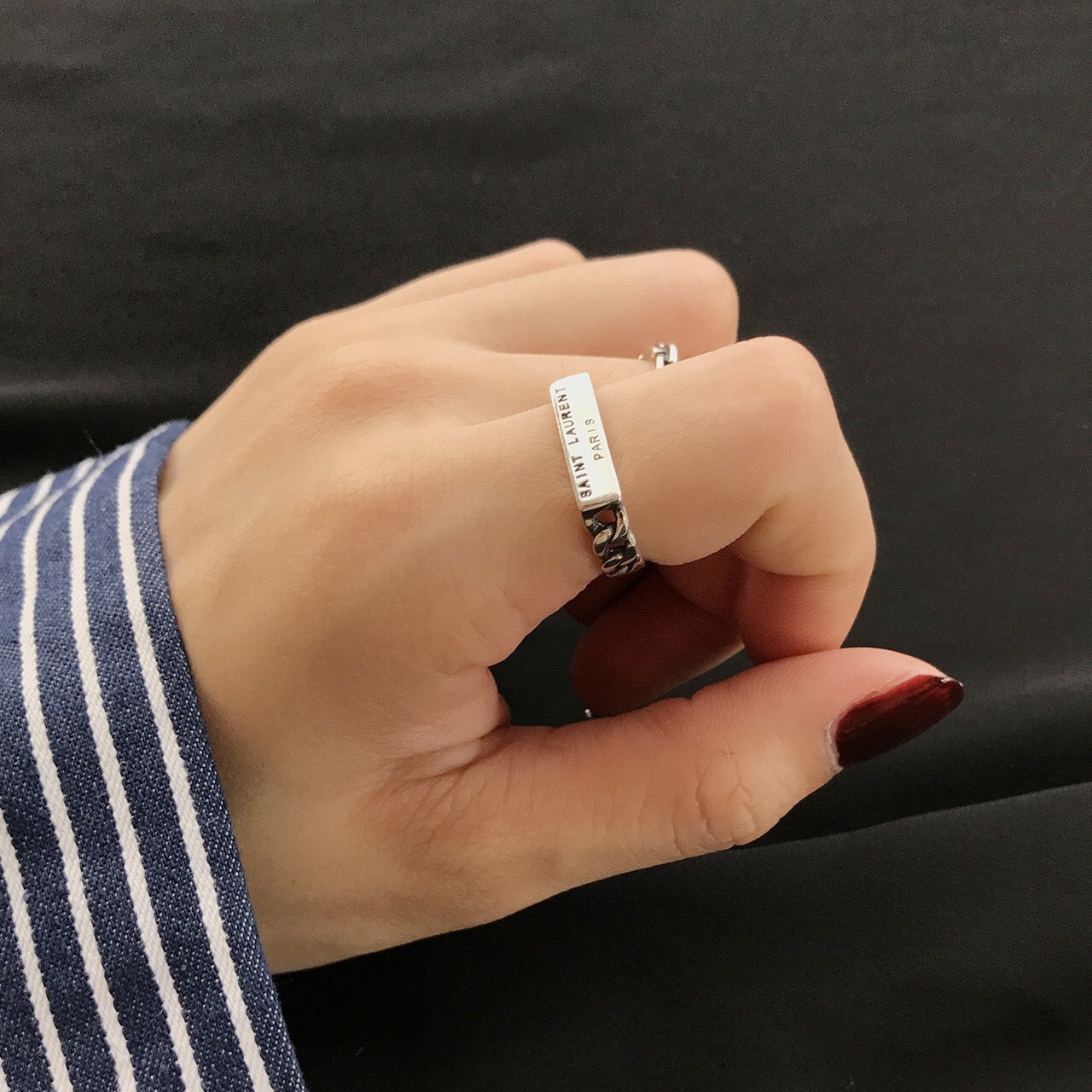 Damen Statement-Ring mit kreativem Kettendesign Shop Nory