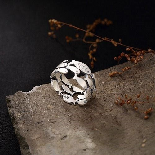 Damenring mit verspieltem Fischdesign Shop Nory