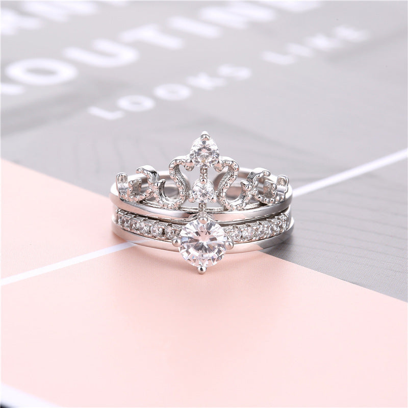 Damen Offener Ring mit kunstvollem geschwungenem Design und roségoldenen Akzenten Shop Nory
