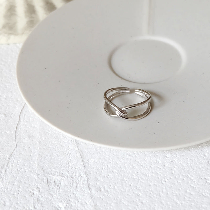 Damen offener Ring mit doppeltem Banddesign Shop Nory