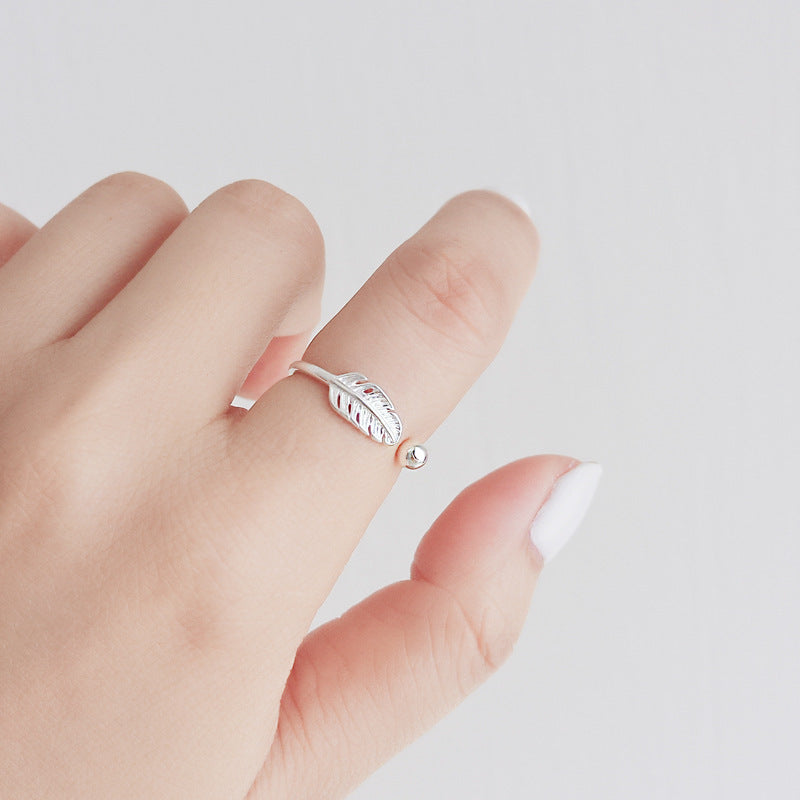 Damenring mit filigranem Blattdesign und verstellbarem Band Shop Nory