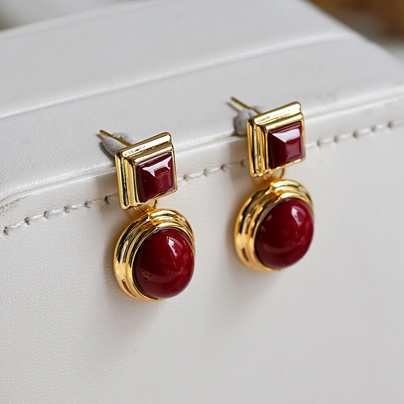 Ohrringe gross im Retro Stil - 18k vergoldet | Shop Nory