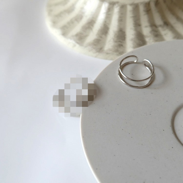 Damen offener Ring mit doppeltem Banddesign Shop Nory
