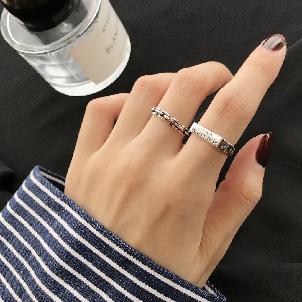 Damen Statement-Ring mit kreativem Kettendesign Shop Nory