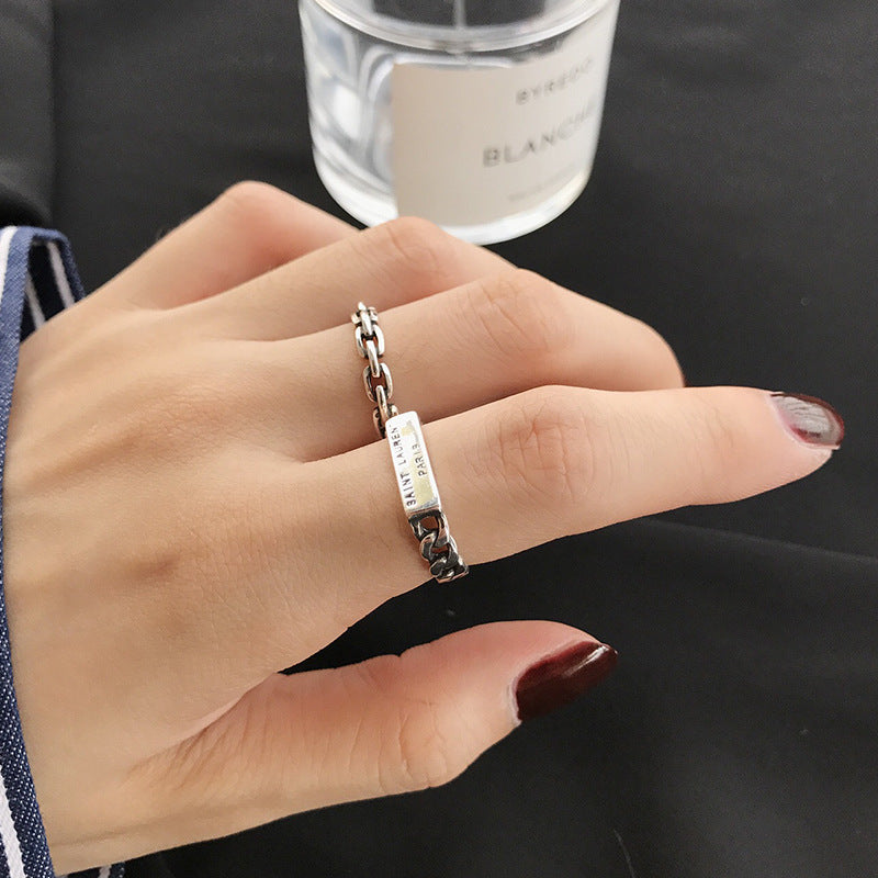 Damen Statement-Ring mit kreativem Kettendesign Shop Nory