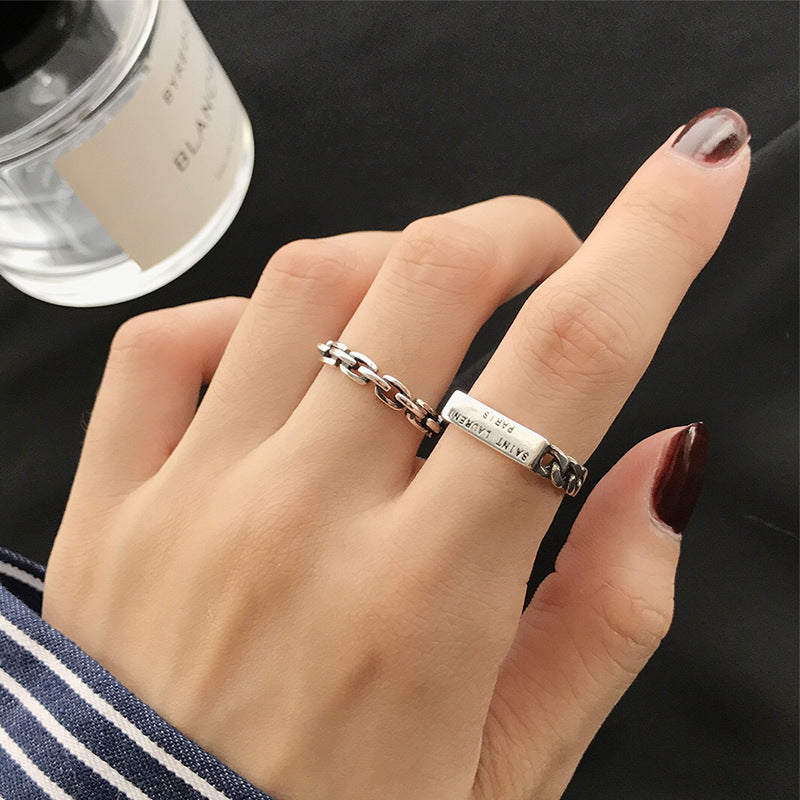 Damen Statement-Ring mit kreativem Kettendesign Shop Nory