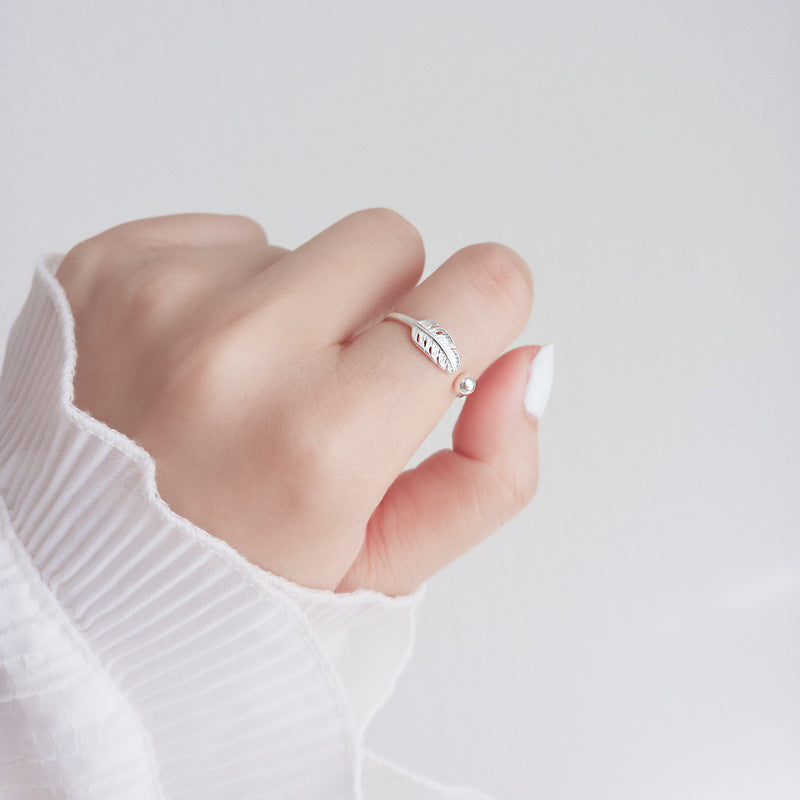 Damenring mit filigranem Blattdesign und verstellbarem Band Shop Nory