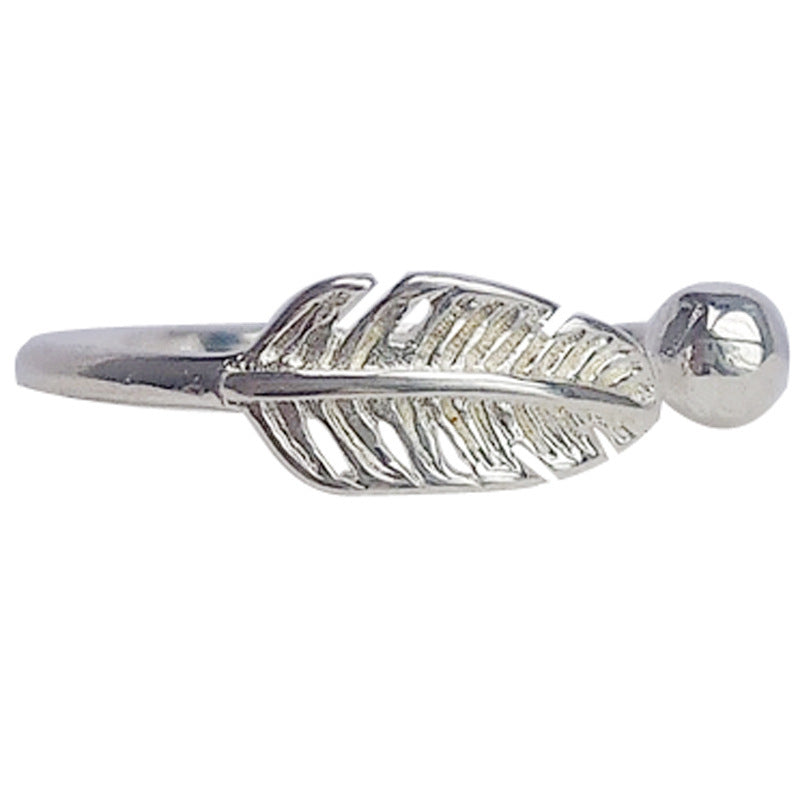 Damenring mit filigranem Blattdesign und verstellbarem Band Shop Nory