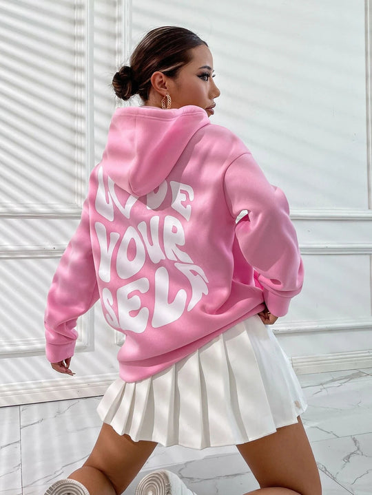 Streetwear Winter Statement Hoodie für Frauen