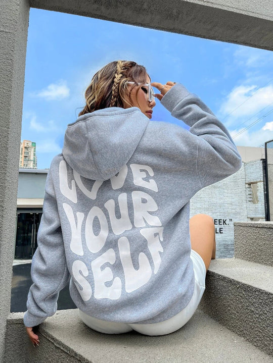 Streetwear Winter Statement Hoodie für Frauen