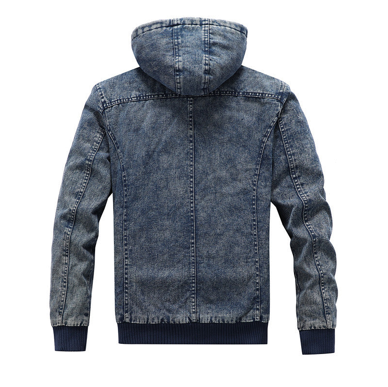 Herren Utility-Denim-Blouson mit Kapuze und Thermo-Teddyfutter Shop Nory
