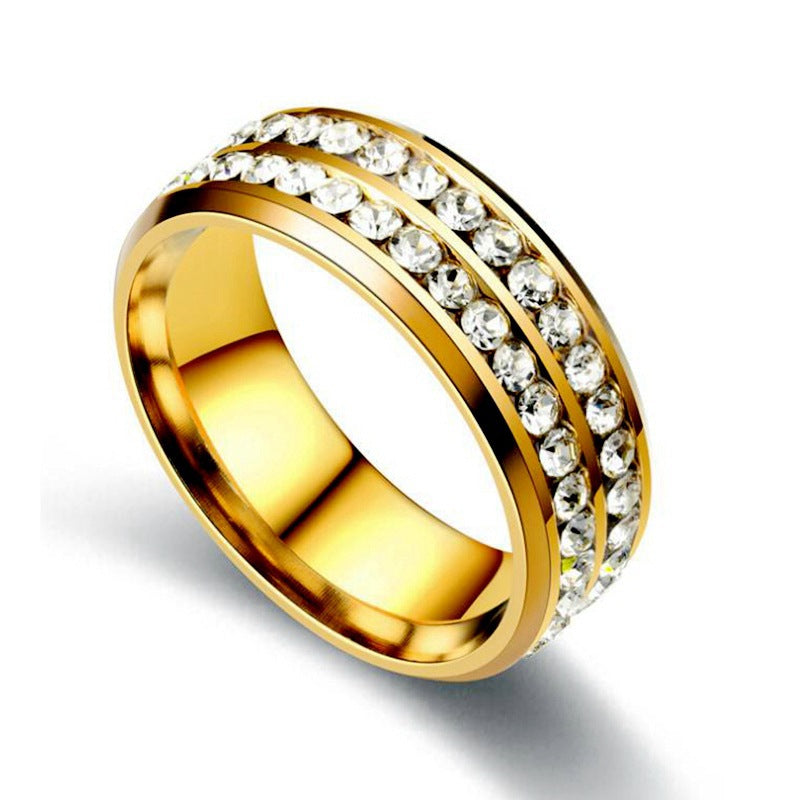 Herren Ring mit funkelndem Zirkonbesatz und eleganter Doppelrandgestaltung Shop Nory