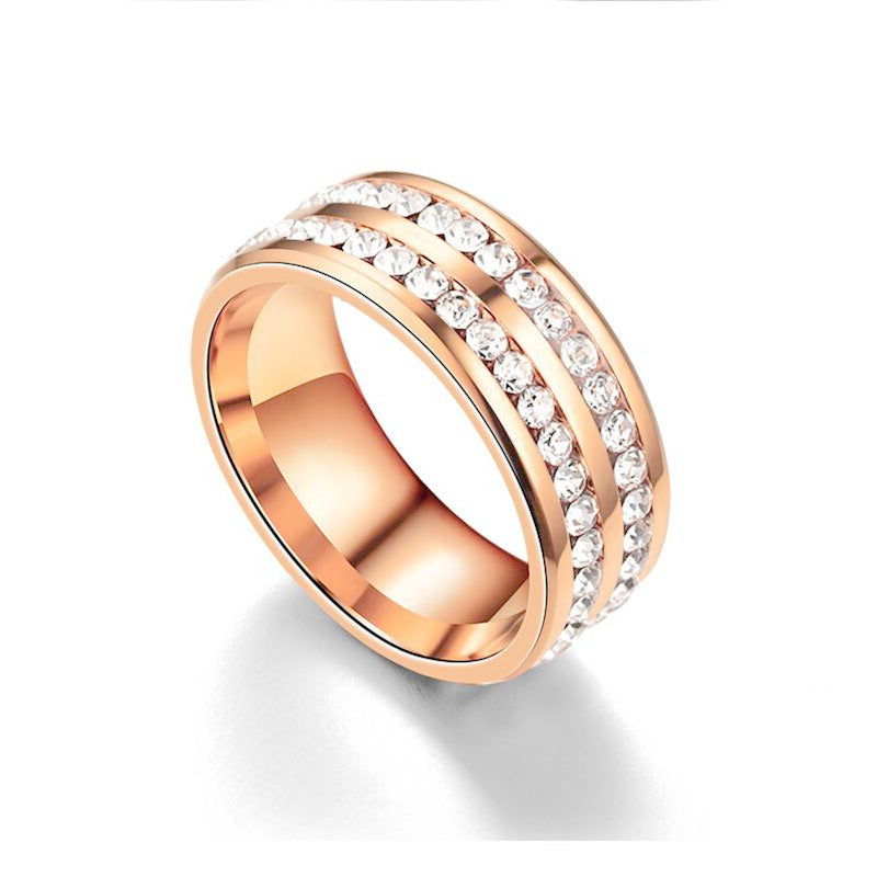 Herren Ring mit funkelndem Zirkonbesatz und eleganter Doppelrandgestaltung Shop Nory