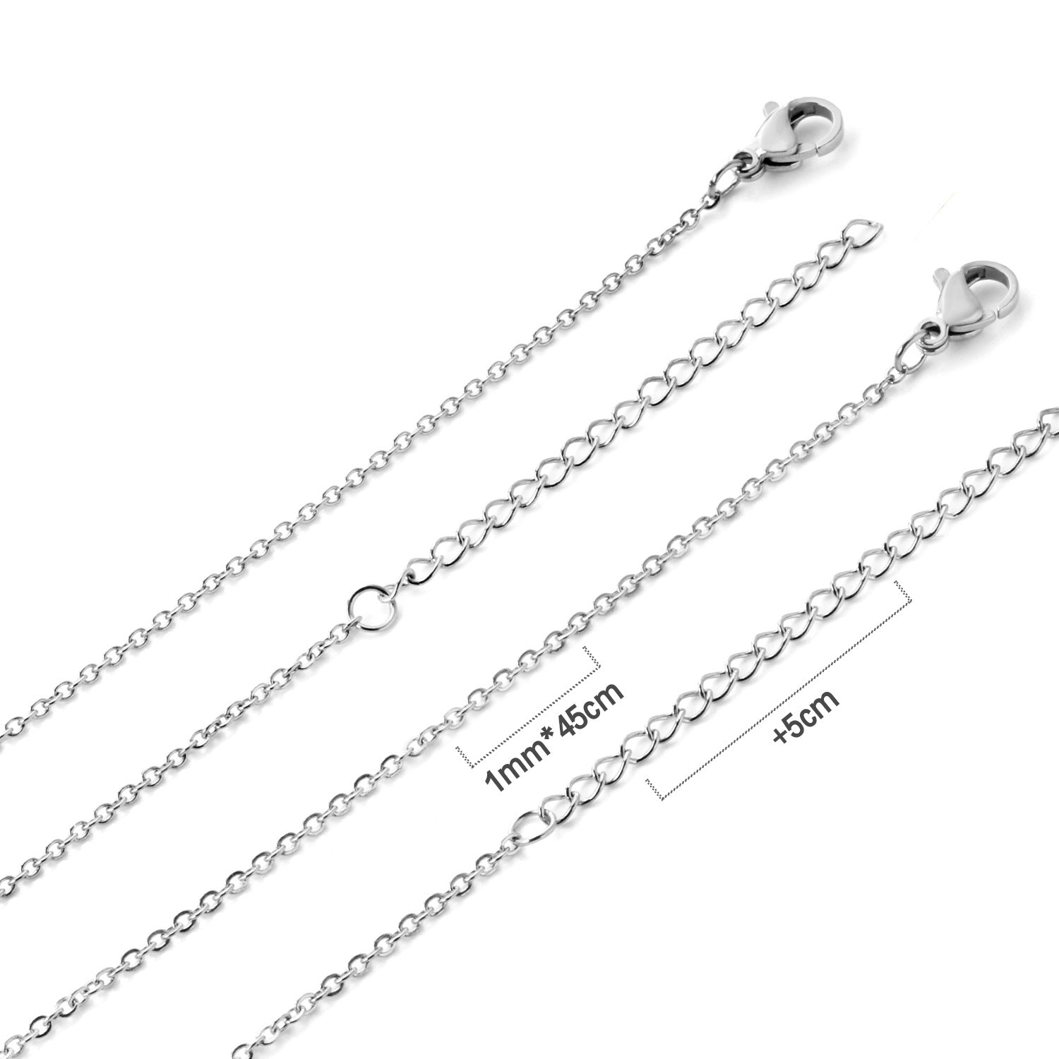 Damen Edelstahl Kette mit verstellbarem Verschluss Shop Nory