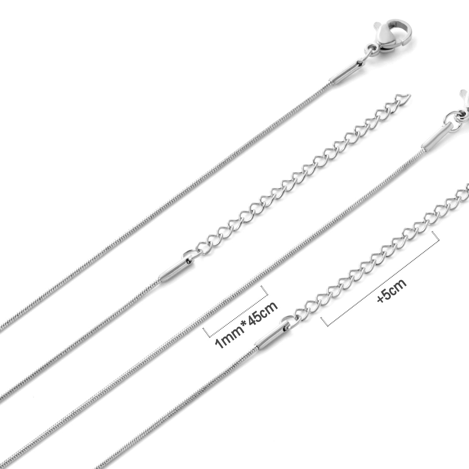 Damen Edelstahl Kette mit verstellbarem Verschluss Shop Nory