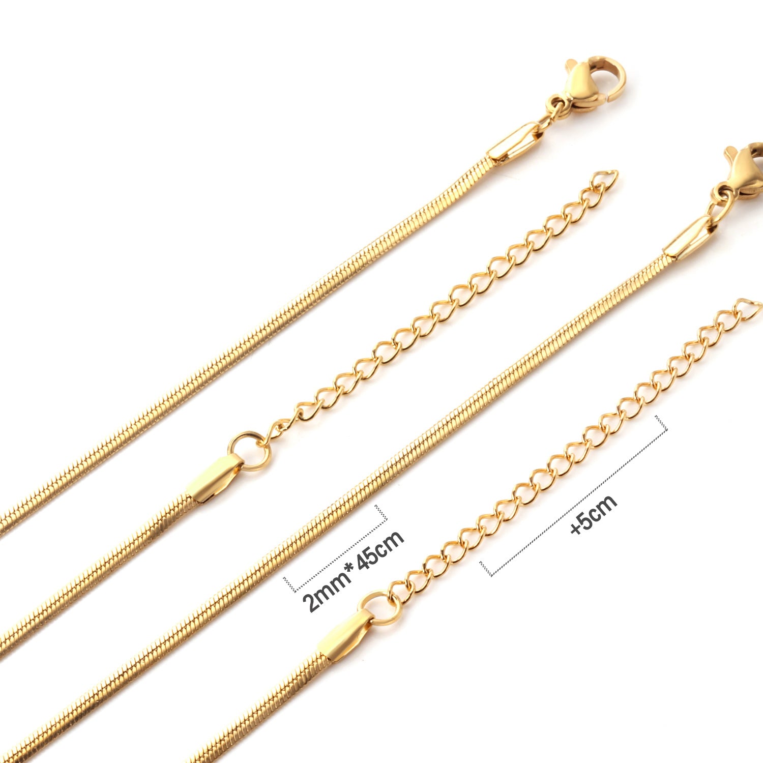 Damen Edelstahl Kette mit verstellbarem Verschluss Shop Nory