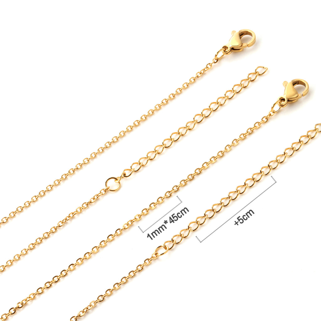 Damen Edelstahl Kette mit verstellbarem Verschluss Shop Nory