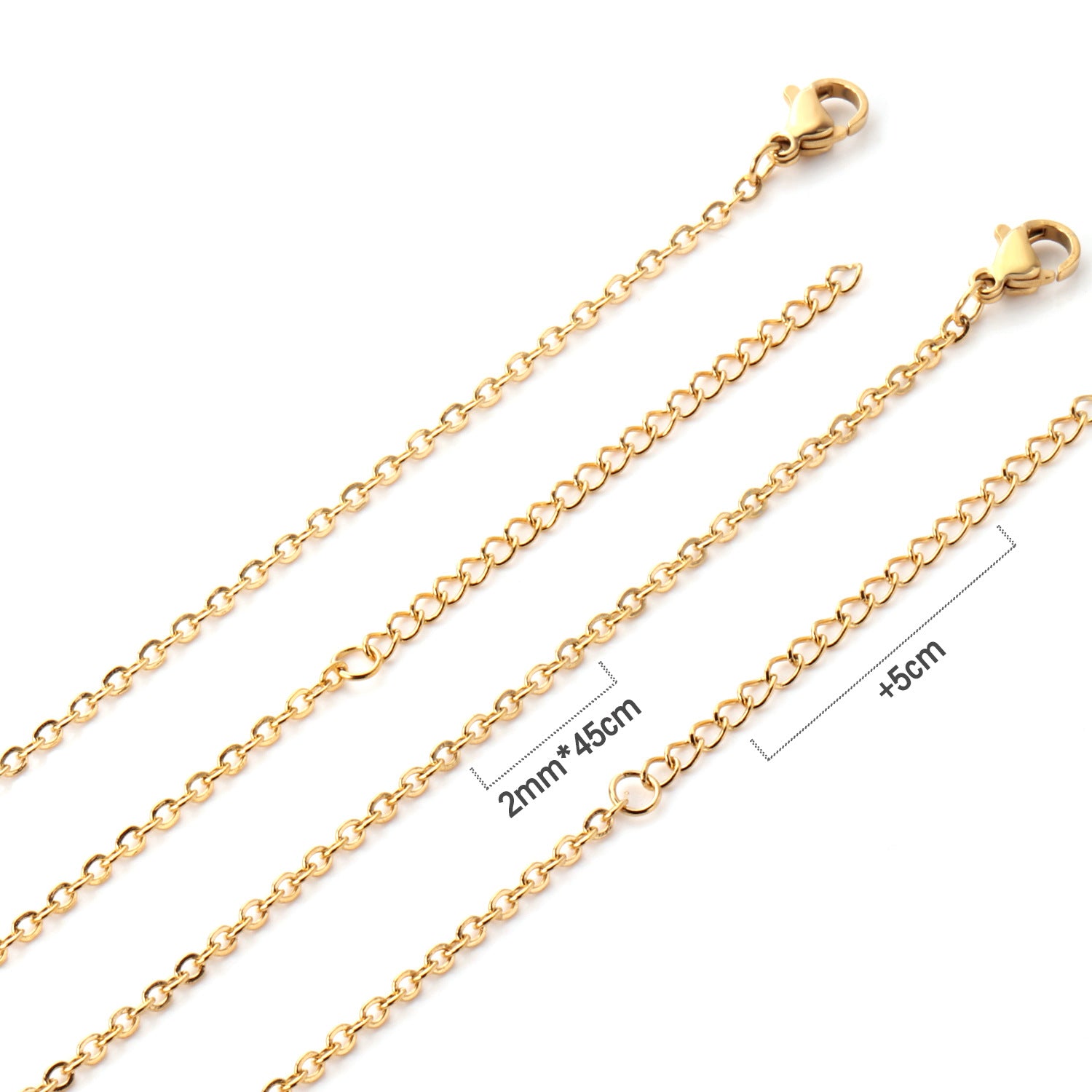 Damen Edelstahl Kette mit verstellbarem Verschluss Shop Nory