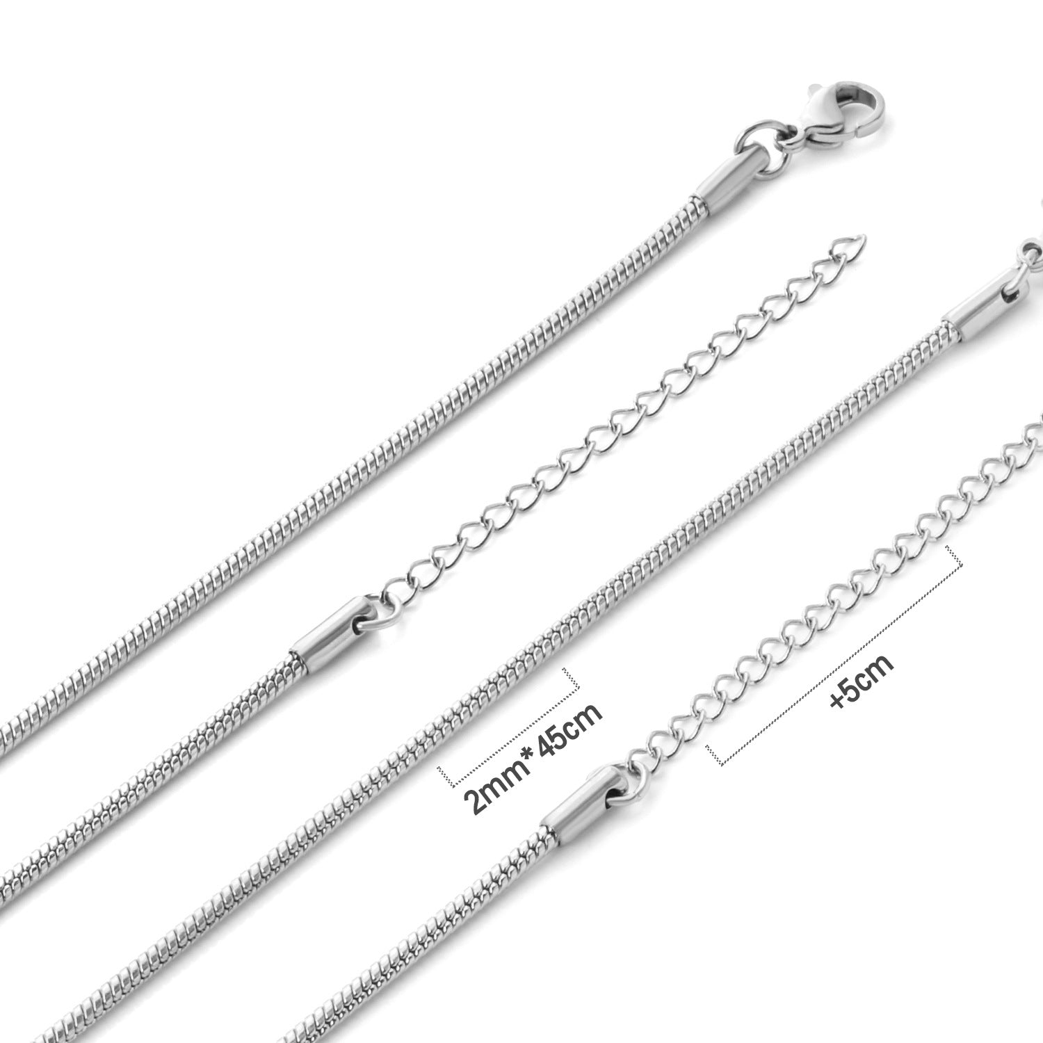 Damen Edelstahl Kette mit verstellbarem Verschluss Shop Nory