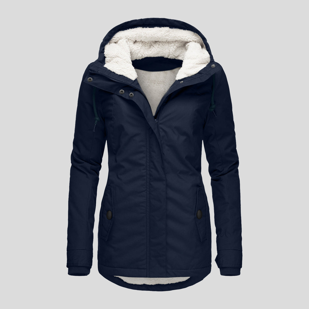Gefütterter Parka mit Lammfell-Imitat