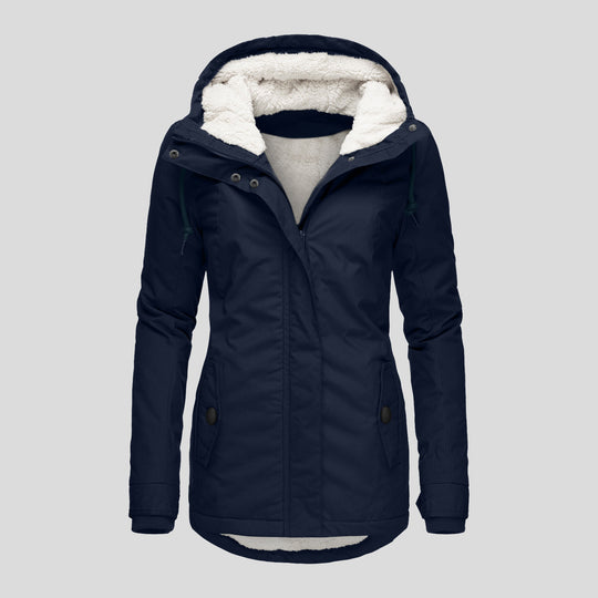Gefütterter Parka mit Lammfell-Imitat