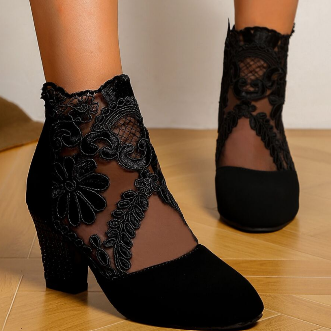 Bestickte High-Heel-Stiefel - Trendy Footwear