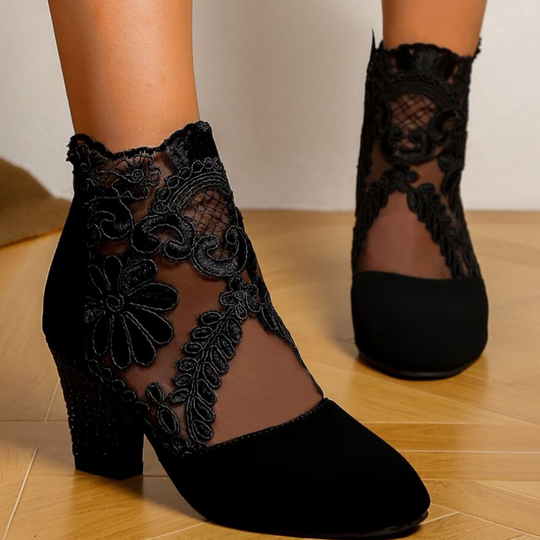 Bestickte High-Heel-Stiefel - Trendy Footwear